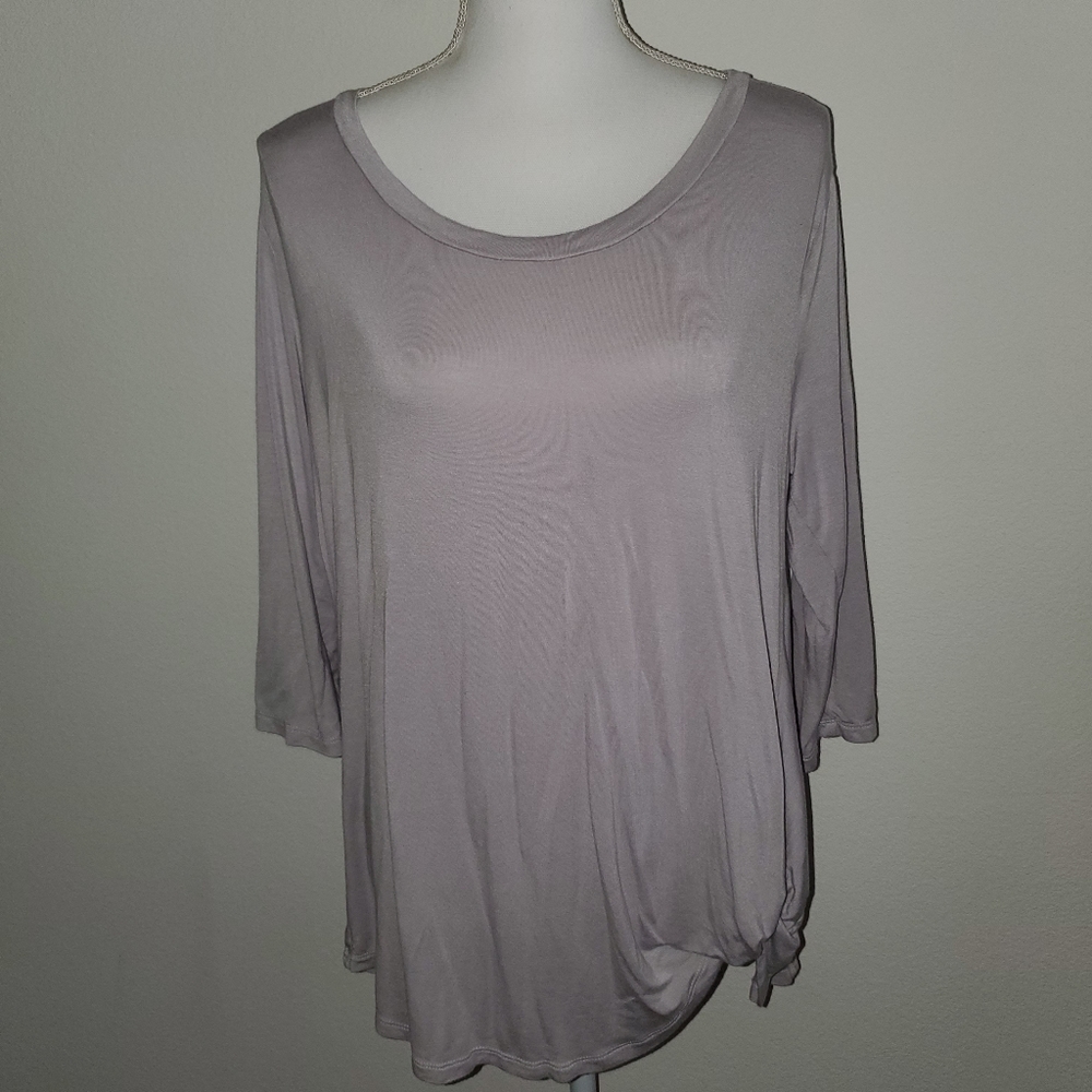Simply Southern 3/4 Sleeve Tie Front Tunic